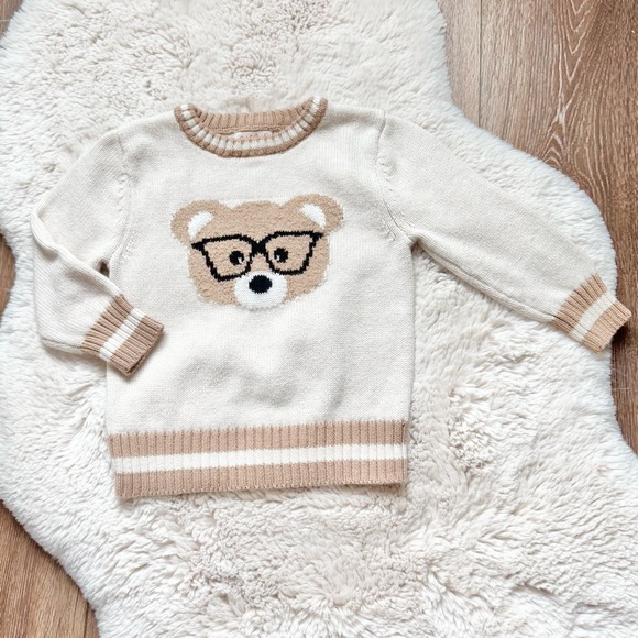 Cat & Jack Other - Cat & Jack Teddy Bear Cable Knit Sweater 2T